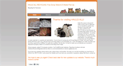 Desktop Screenshot of haulsallrecycling.com